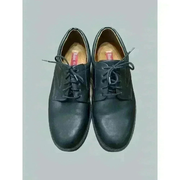 BASS Flex Men's Black Lace-up Leather Shoes Size 10 Made in Brazil - Picture 1 of 4